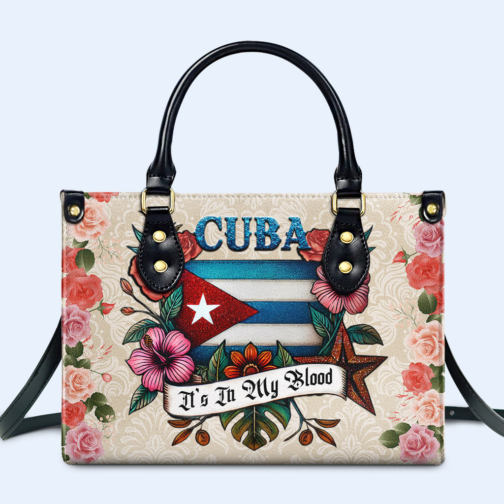 Cuba está en mi sangre - Bolso de piel personalizado - LA021_HB