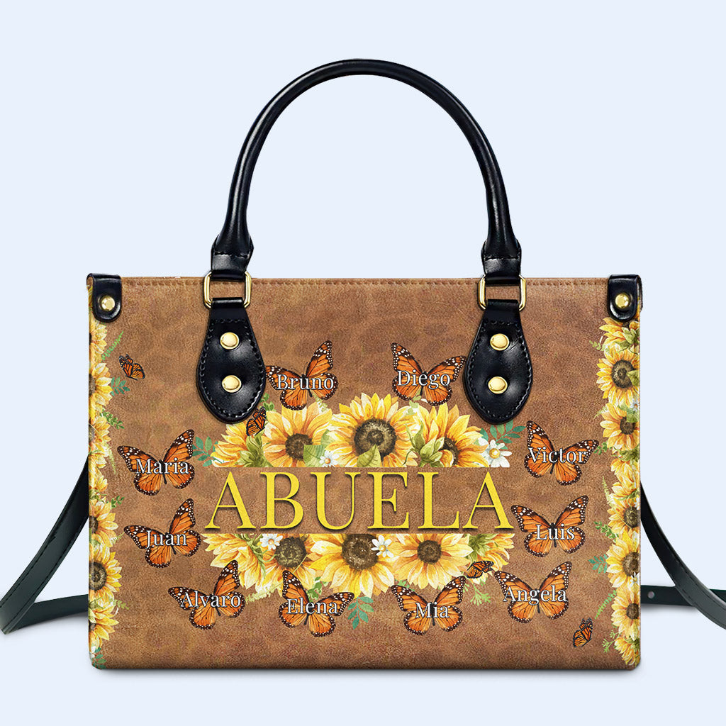 Pequeñas mariposas - Bolso de mano de piel personalizado - FM031_HB