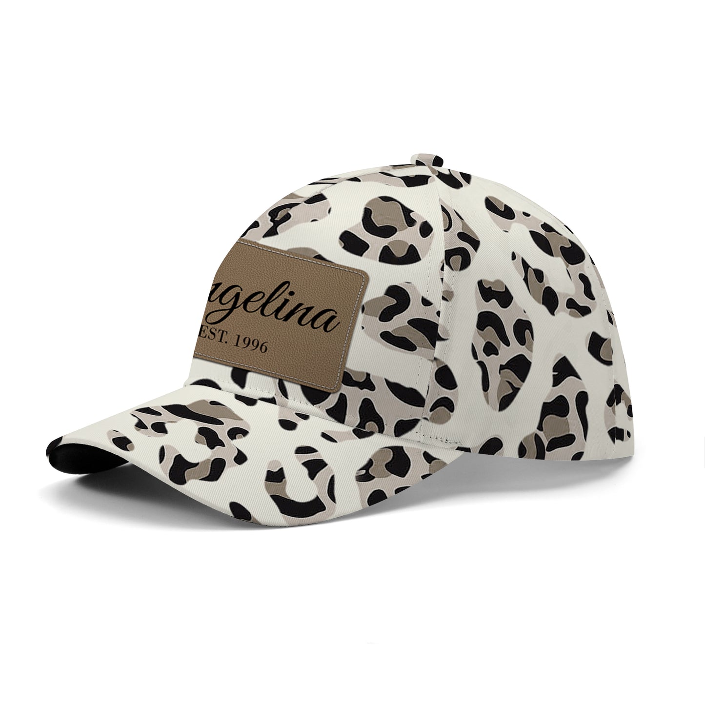 Gorra con estampado de leopardo - Gorra personalizada personalizada, gorra de béisbol con estampado integral - DG032_BAC