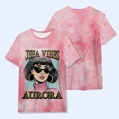 Jefa Vibes - Camiseta unisex personalizada con estampado integral - ME043_3T