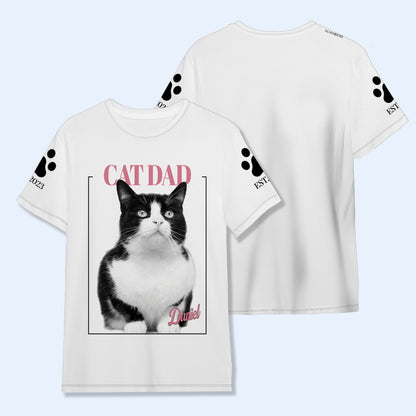 Dog & Cat Personalized Custom Unisex T-shirt - Personalized Custom Unisex All-Over Printed T-Shirt - PET003_3T