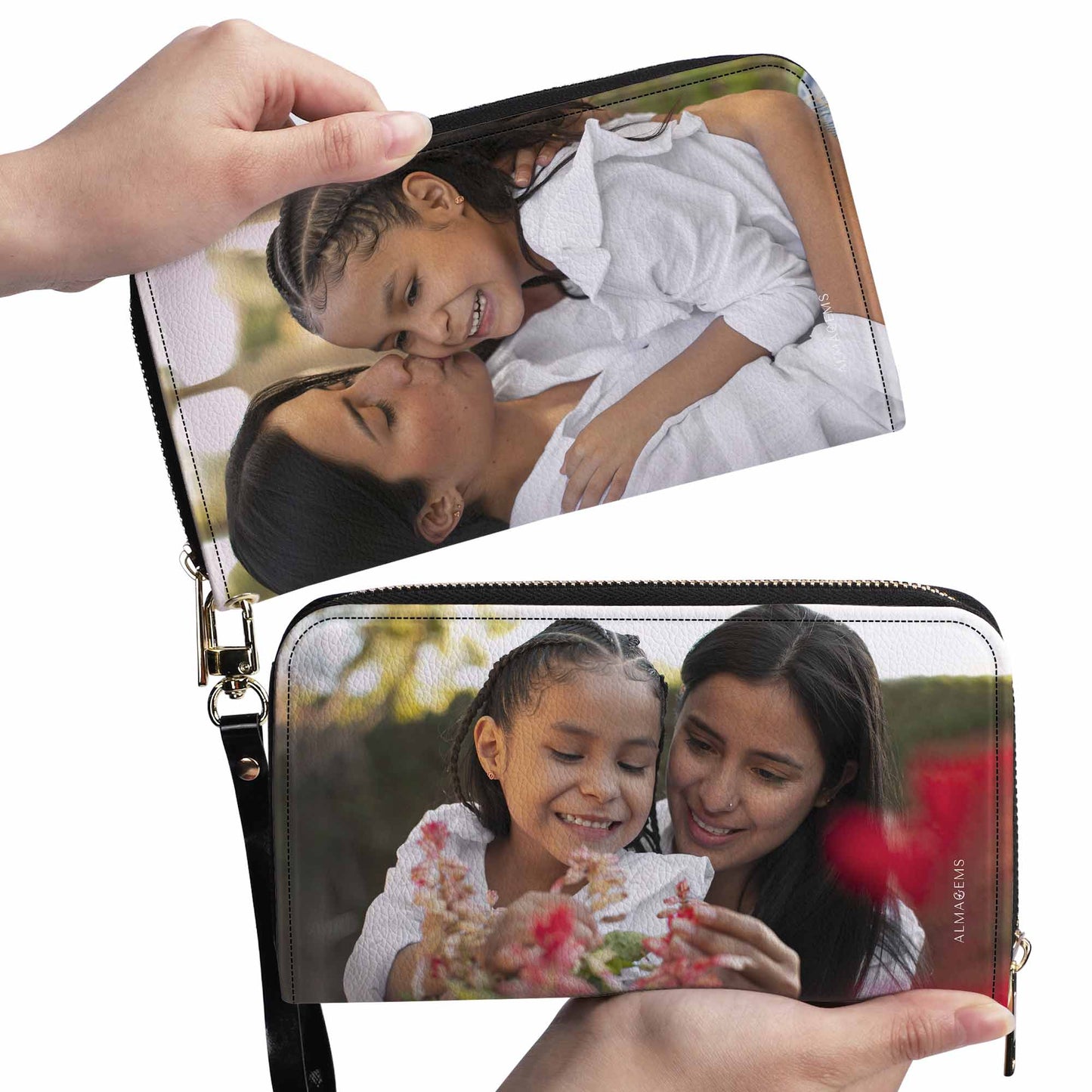 Foto personalizada - 2 caras - Cartera de piel para mujer - photoWL01