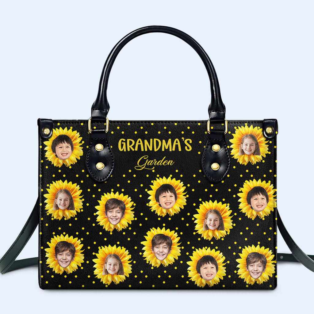 Pequeños Girasoles - Bolso de Cuero Personalizado - FM038_HB