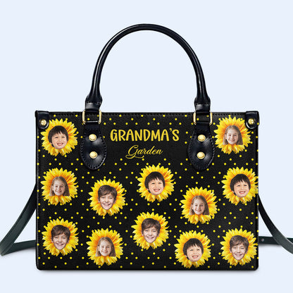 Little Sunflowers - Personalized Custom Leather Handbag - FM038_HB