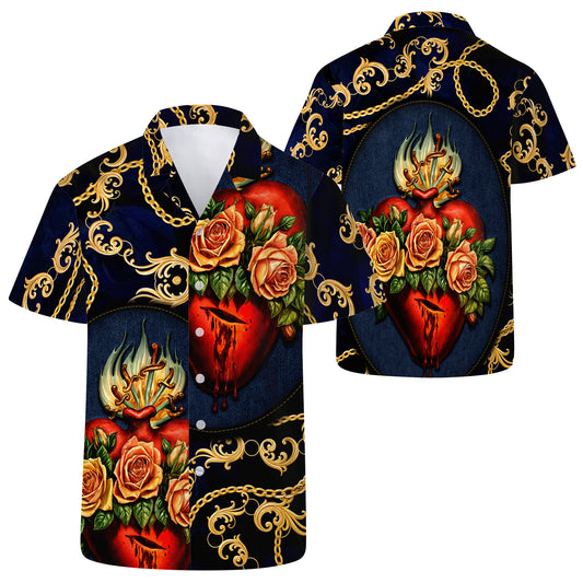 The Sacred Heart - Personalized Unisex Hawaiian Shirt - HW_MX50