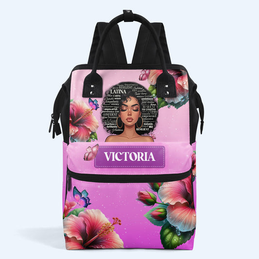 Orgullosa latina: mochila de viaje personalizada con diseño de pico de pato - HS038_DKB