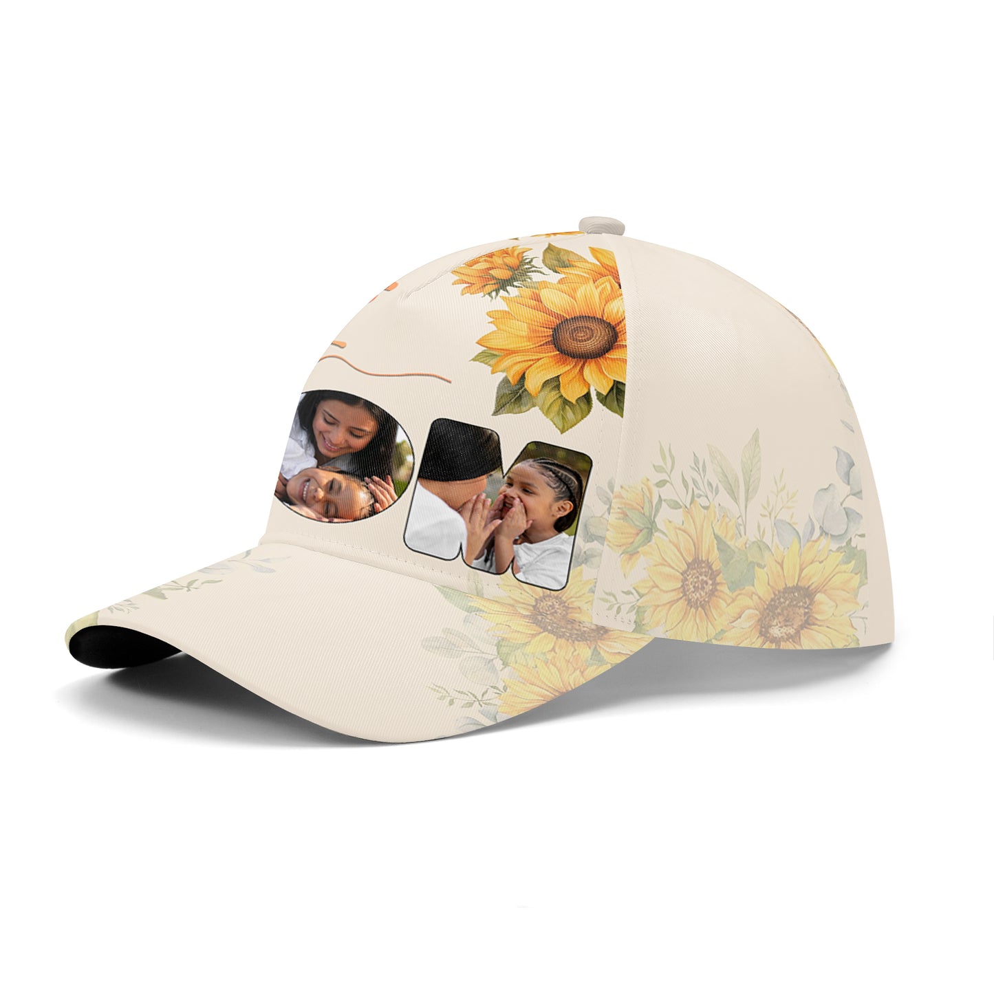 La mejor mamá del mundo: gorra de béisbol personalizada con estampado completo - FM009_BAC