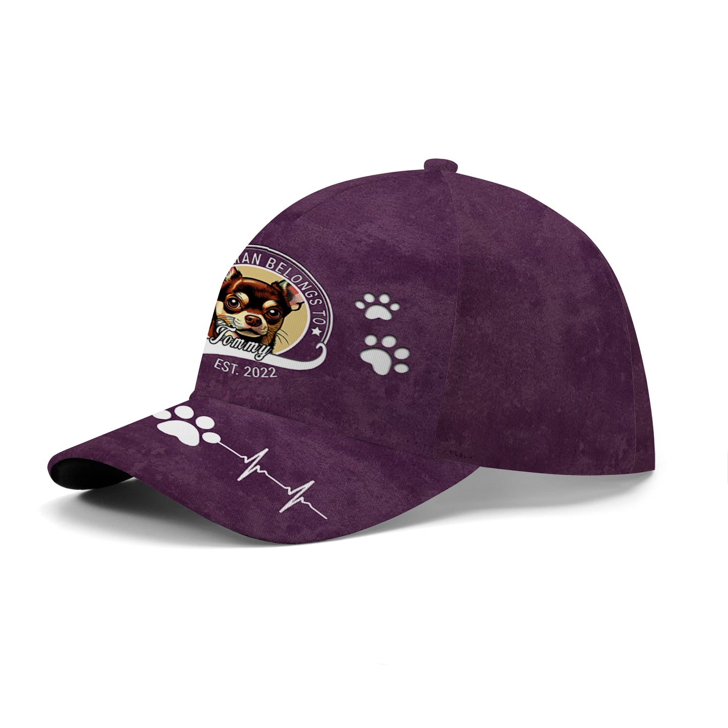 This Human Belongs To  - Special Personalized Custom Hat, All Over Print Baseball Cap - PET002_BAC