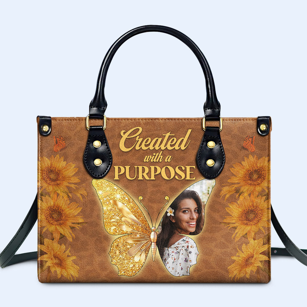 Created With A Purpose  - Personalized Custom Leather Handbag - DG067_HB