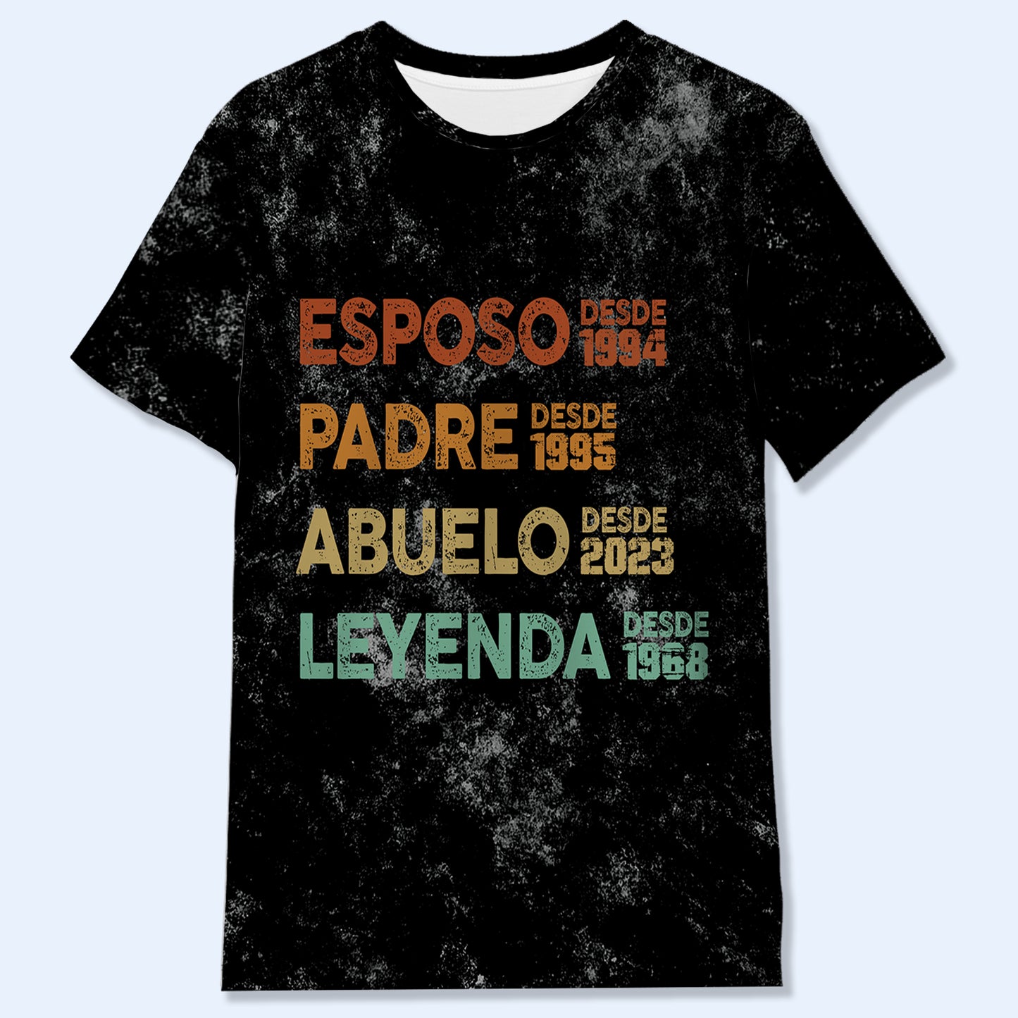 ESPOSO. CAPELLÁN. ABUELO. LEYENDA - Camiseta personalizada unisex con estampado integral - FM011_3T