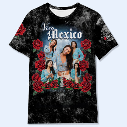 Camiseta pirata mexicana - Camiseta unisex personalizada con estampado completo - HS029_3T