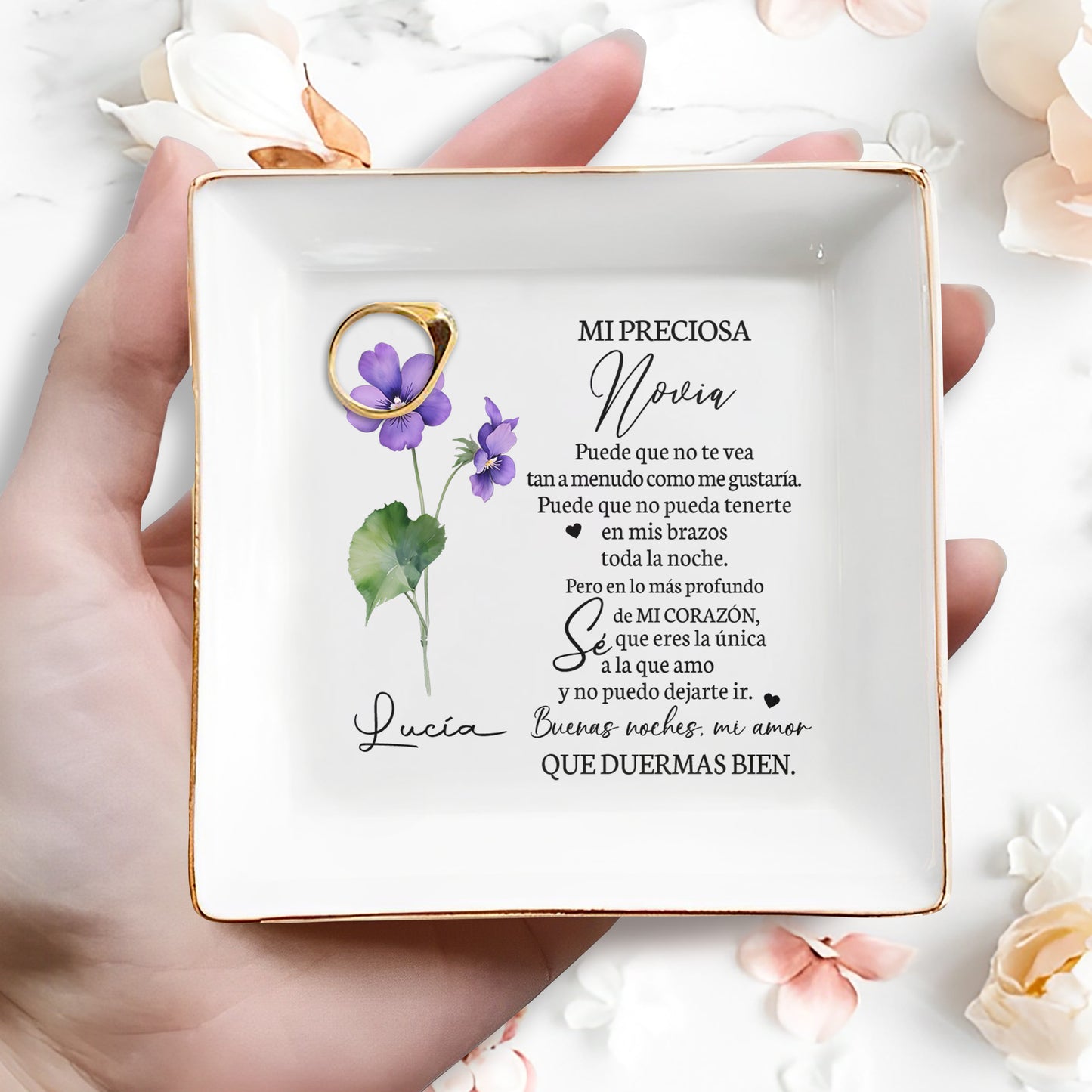 MI PRECIOSA NOVIA - Personalized Custom Jewelry Dish - CP018_SCRD