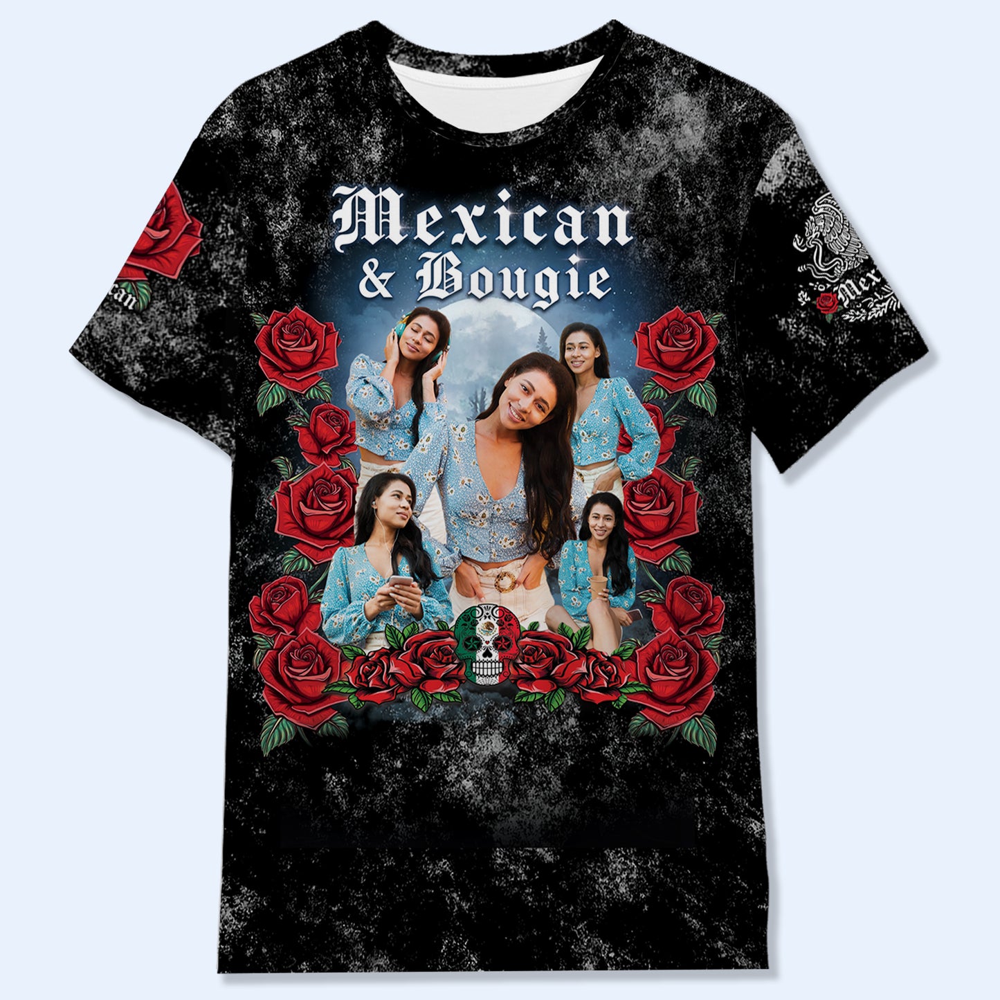 Camiseta pirata mexicana - Camiseta unisex personalizada con estampado completo - HS029_3T