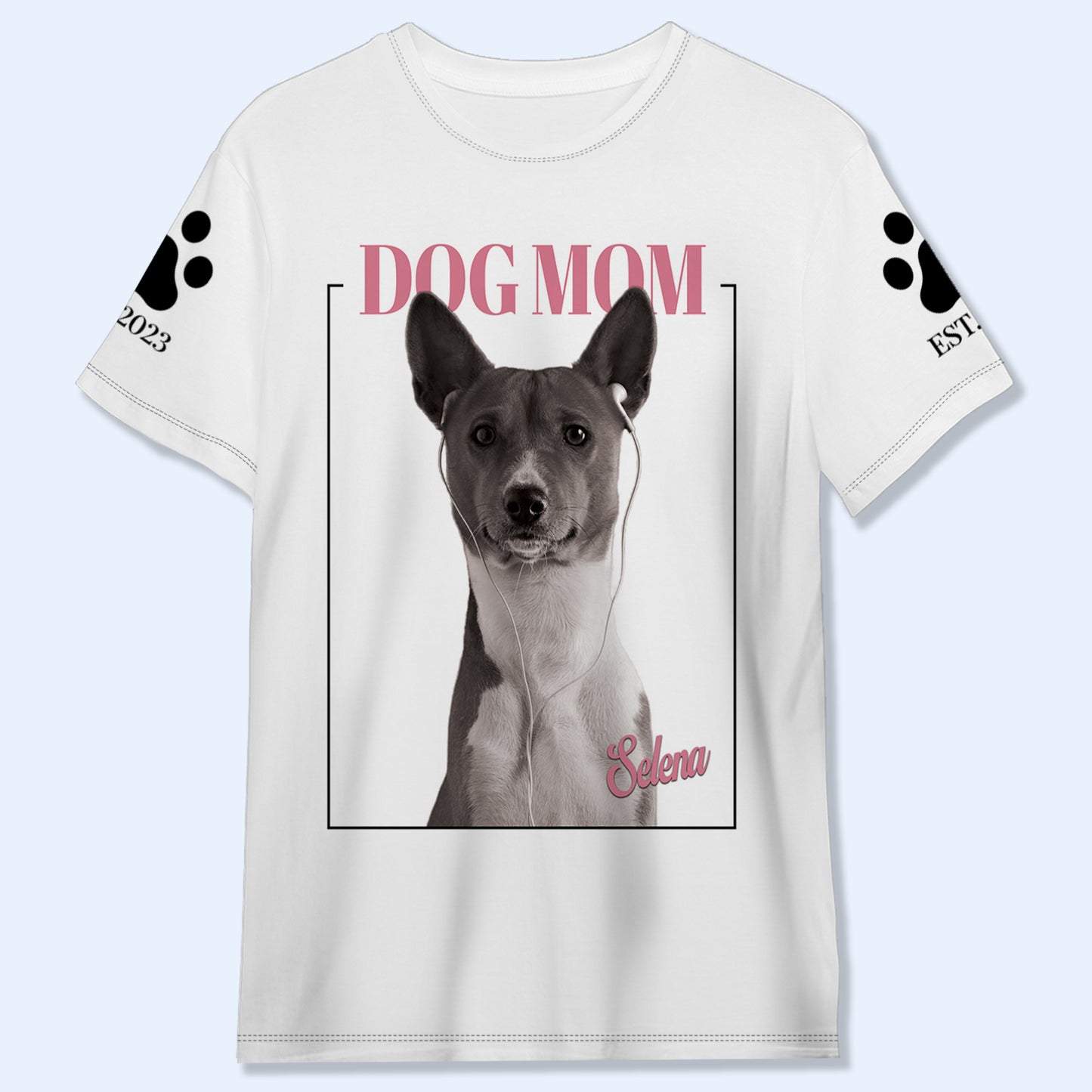 Dog & Cat Personalized Custom Unisex T-shirt - Personalized Custom Unisex All-Over Printed T-Shirt - PET003_3T