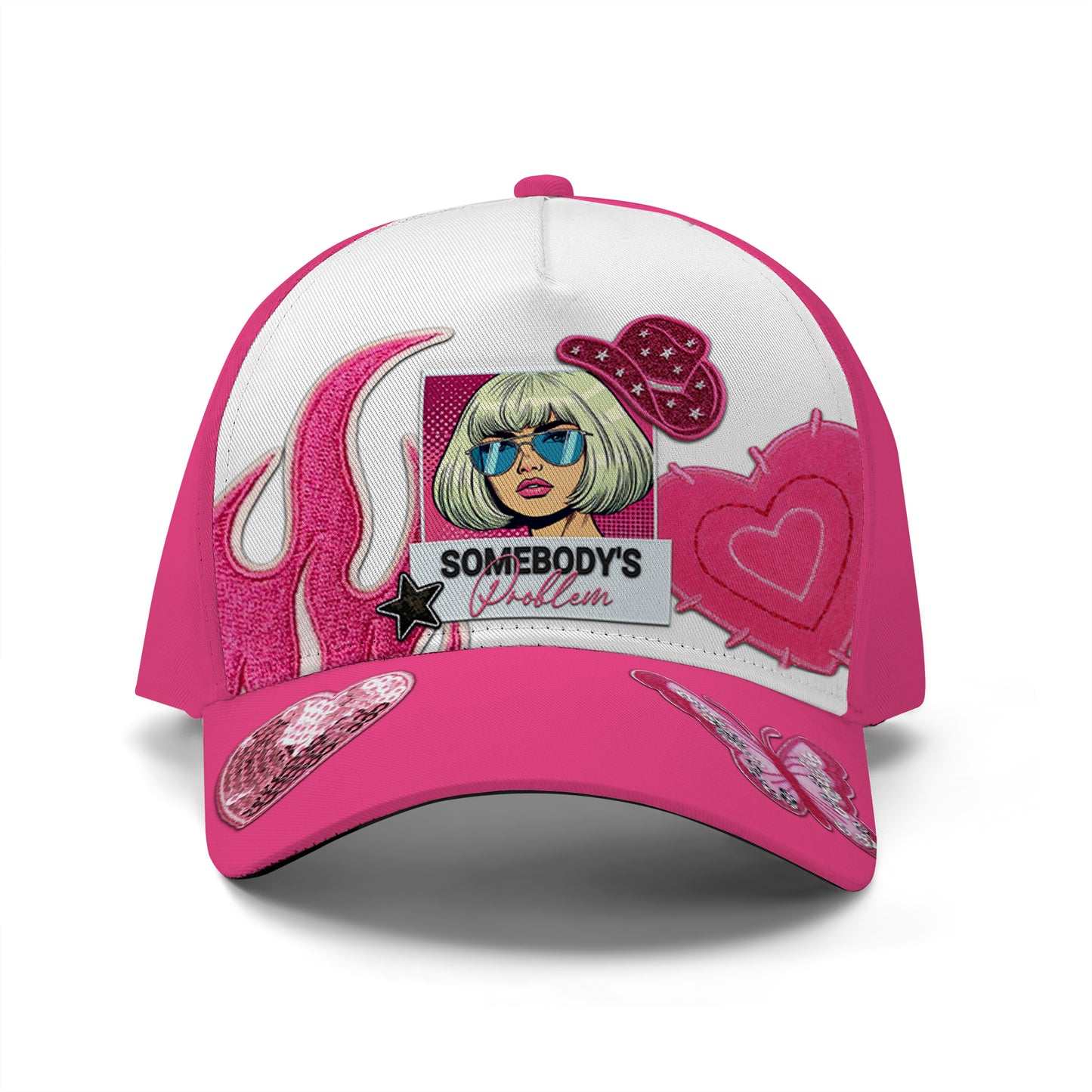 SOMEBODY'S PROBLEM - Special Personalized Custom Hat, All Over Print Baseball Cap - DG034_BAC