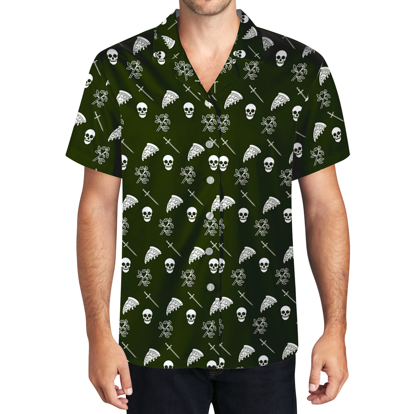 Camisa hawaiana unisex personalizada Pizza Slayer - ME009_HW