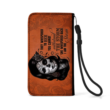 I Am The Storm - Bespoke Phone Leather Wallet - HG22PW