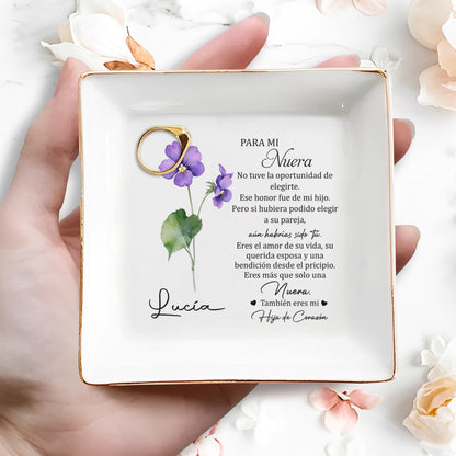 Para Mi Nuera- Personalized Custom Jewelry Dish - FM089_SCRD