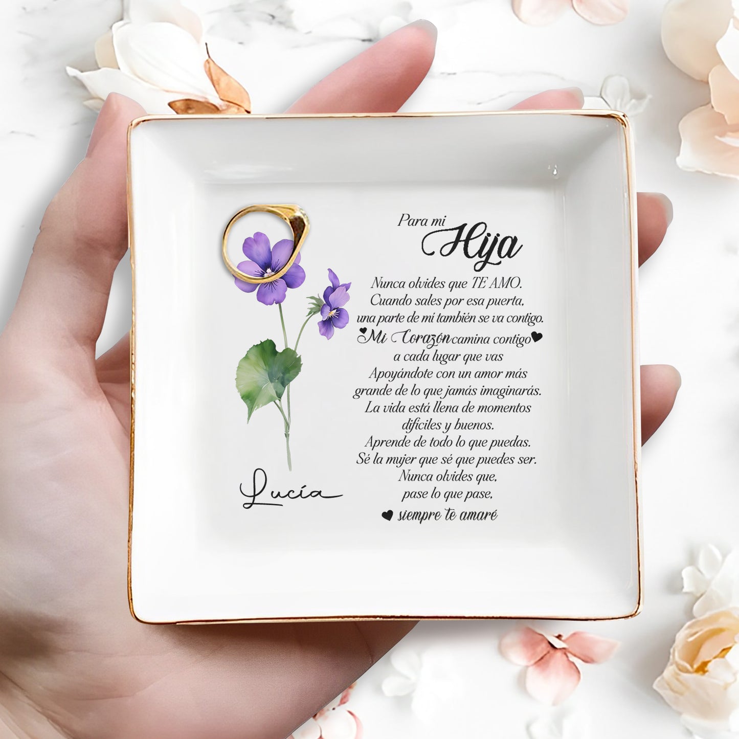 Para Mi Hija - Plato de Joyas Personalizado - FM092_SCRD