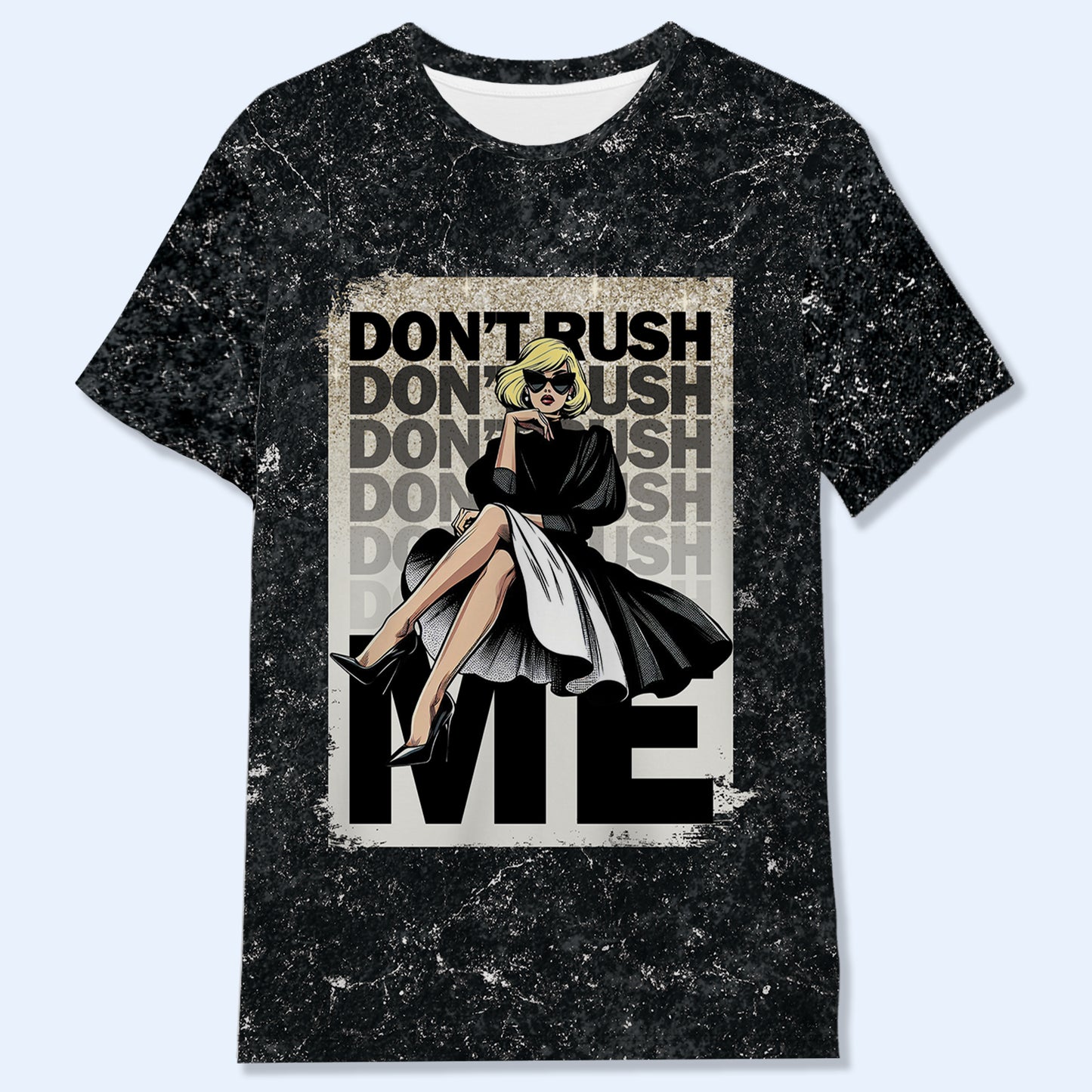 No me apresures: camiseta unisex personalizada con estampado integral - DG018_3T