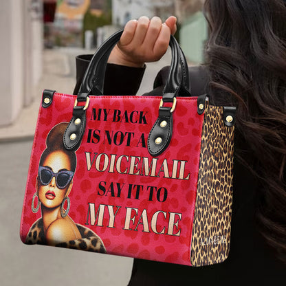 Say It To My Face - Personalized Custom Leather Handbag - DG088_HB