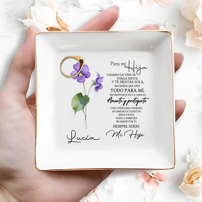 Para mi Hija - Personalized Custom Jewelry Dish - FM101_SCRD