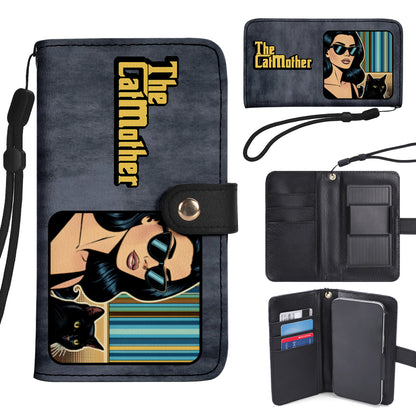 Special Custom Pet Art and Text - Bespoke Phone Leather Wallet - QCUSTOM09PW