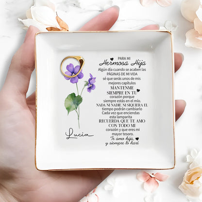 Para mi hermosa hija - Plato de joyería personalizado - FM078_SCRD