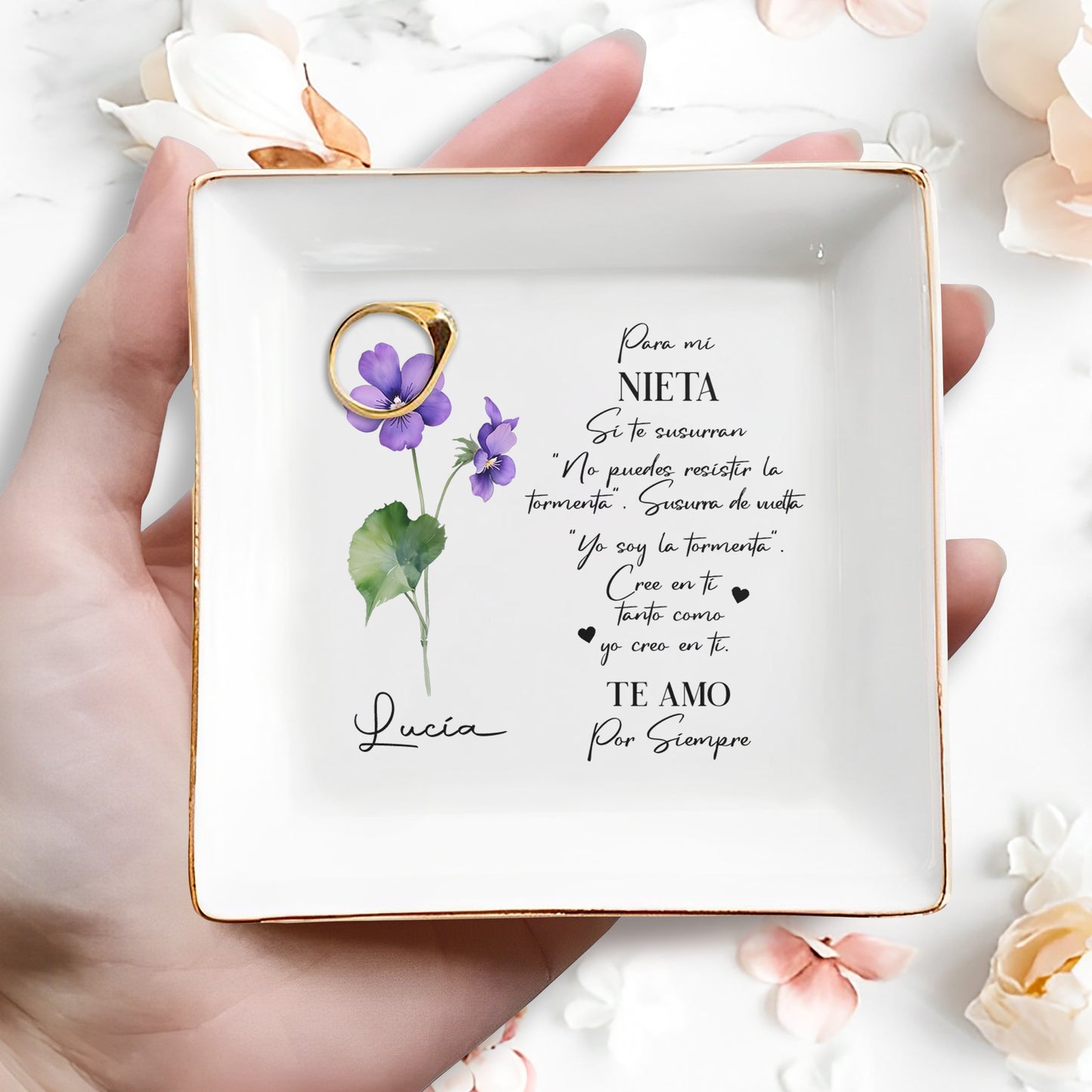 Eres La Tormenta - Plato de Joyas Personalizado - FM097_SCRD