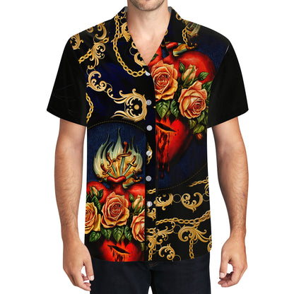 El Sagrado Corazón - Camisa Hawaiana Unisex Personalizada - HW_MX50