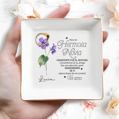 Para Mi HERMOSA NOVIA - Plato de joyería personalizado - CP019_SCRD