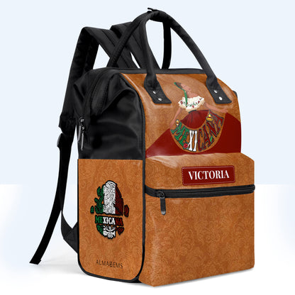 MEXICANA - Mochila de viaje personalizada con diseño de pico de pato - ME006_DKB