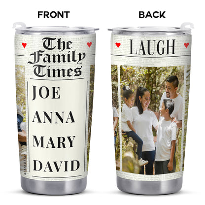 The Family Times - Vaso de acero inoxidable personalizado de 20 oz y 30 oz - TB_FM01