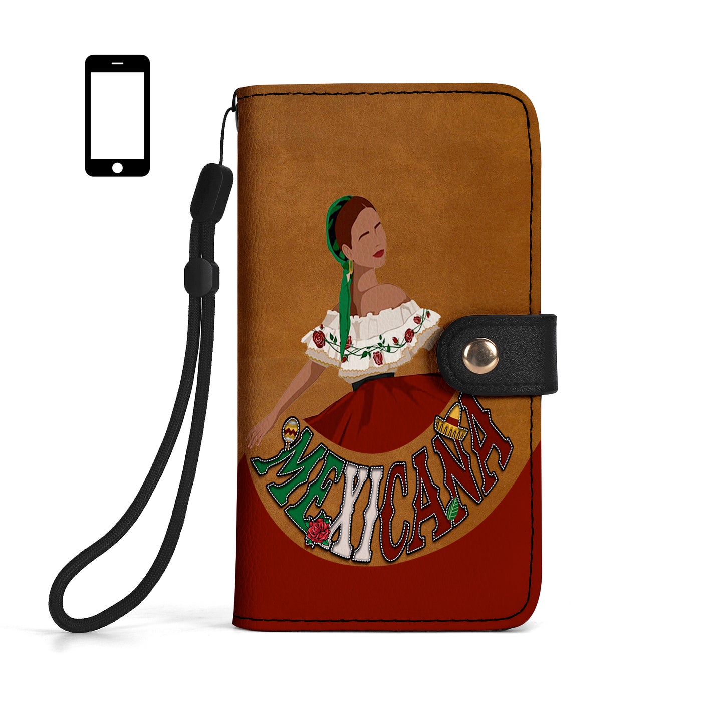 MEXICANA - Personalized Custom Phone Leather Wallet - ME006_PW