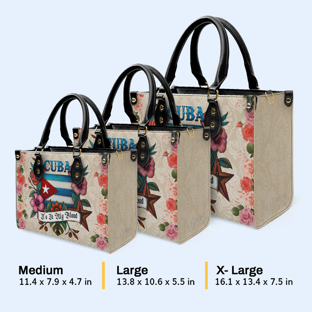 Cuba está en mi sangre - Bolso de piel personalizado - LA021_HB