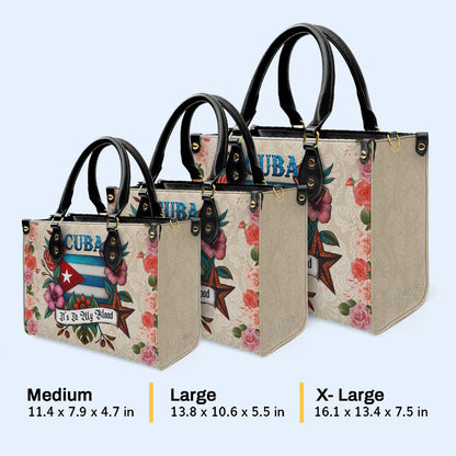 Cuba está en mi sangre - Bolso de piel personalizado - LA021_HB