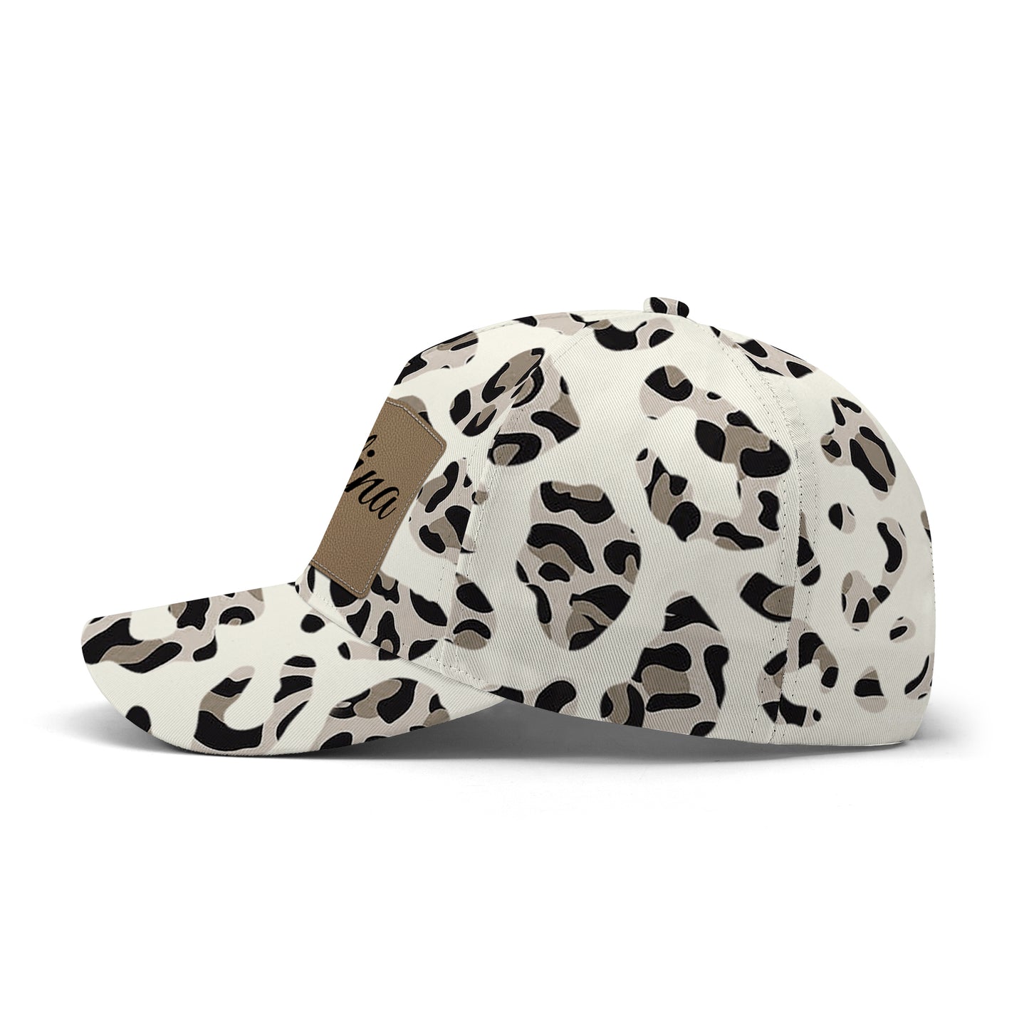 Gorra con estampado de leopardo - Gorra personalizada personalizada, gorra de béisbol con estampado integral - DG032_BAC