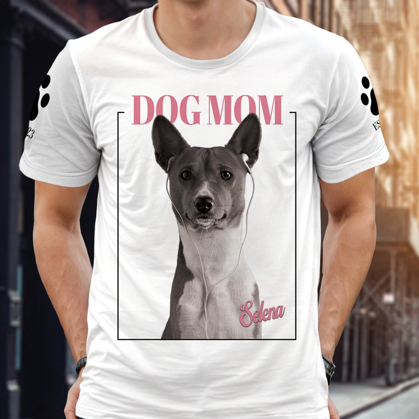 Dog & Cat Personalized Custom Unisex T-shirt - Personalized Custom Unisex All-Over Printed T-Shirt - PET003_3T