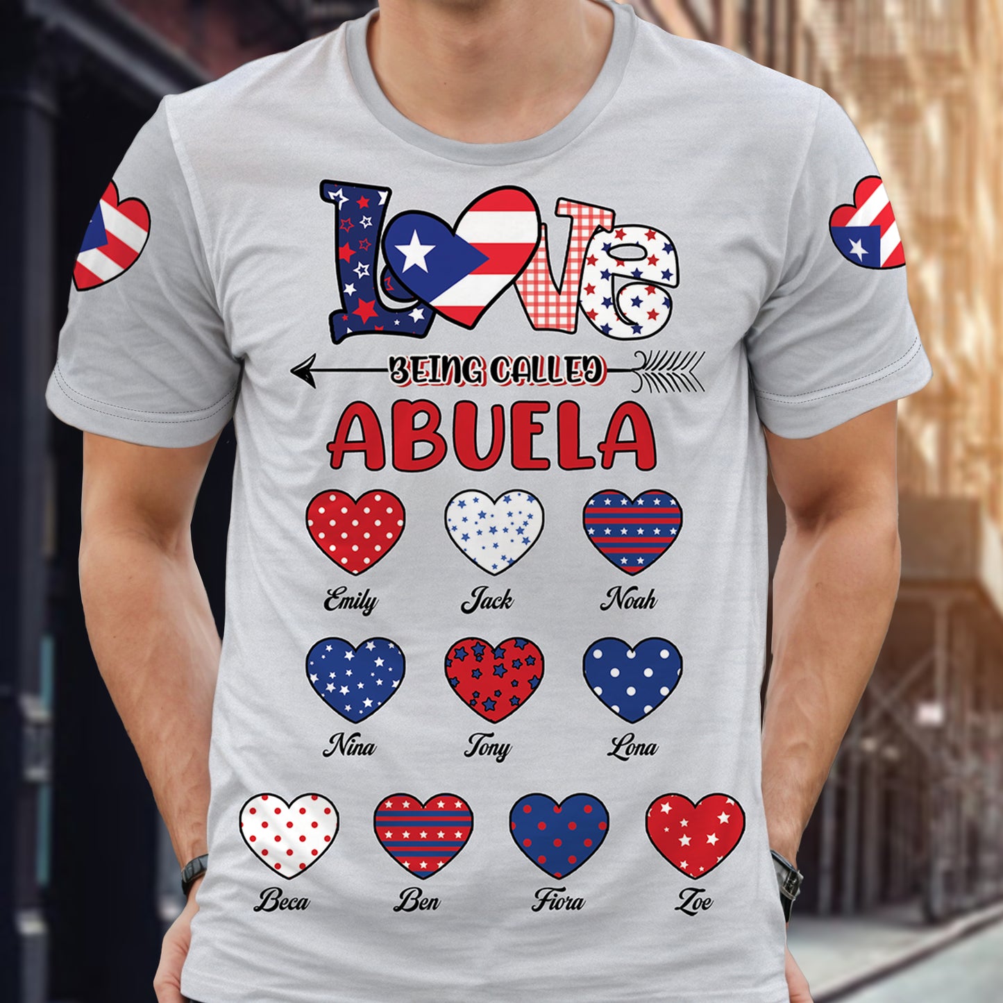 Love Being Called Abuela - Personalized Custom Unisex All-Over Printed T-Shirt - LA049_3T