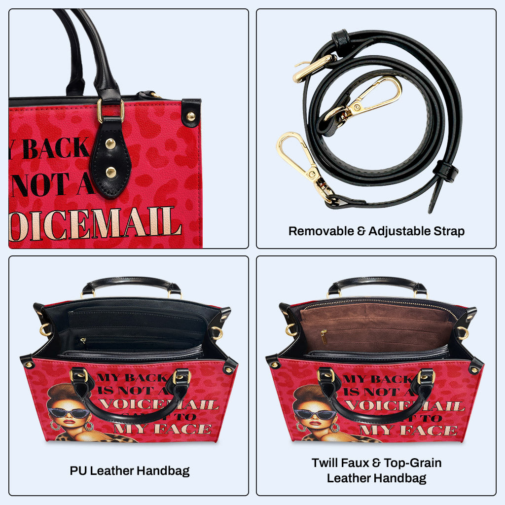 Say It To My Face - Personalized Custom Leather Handbag - DG088_HB