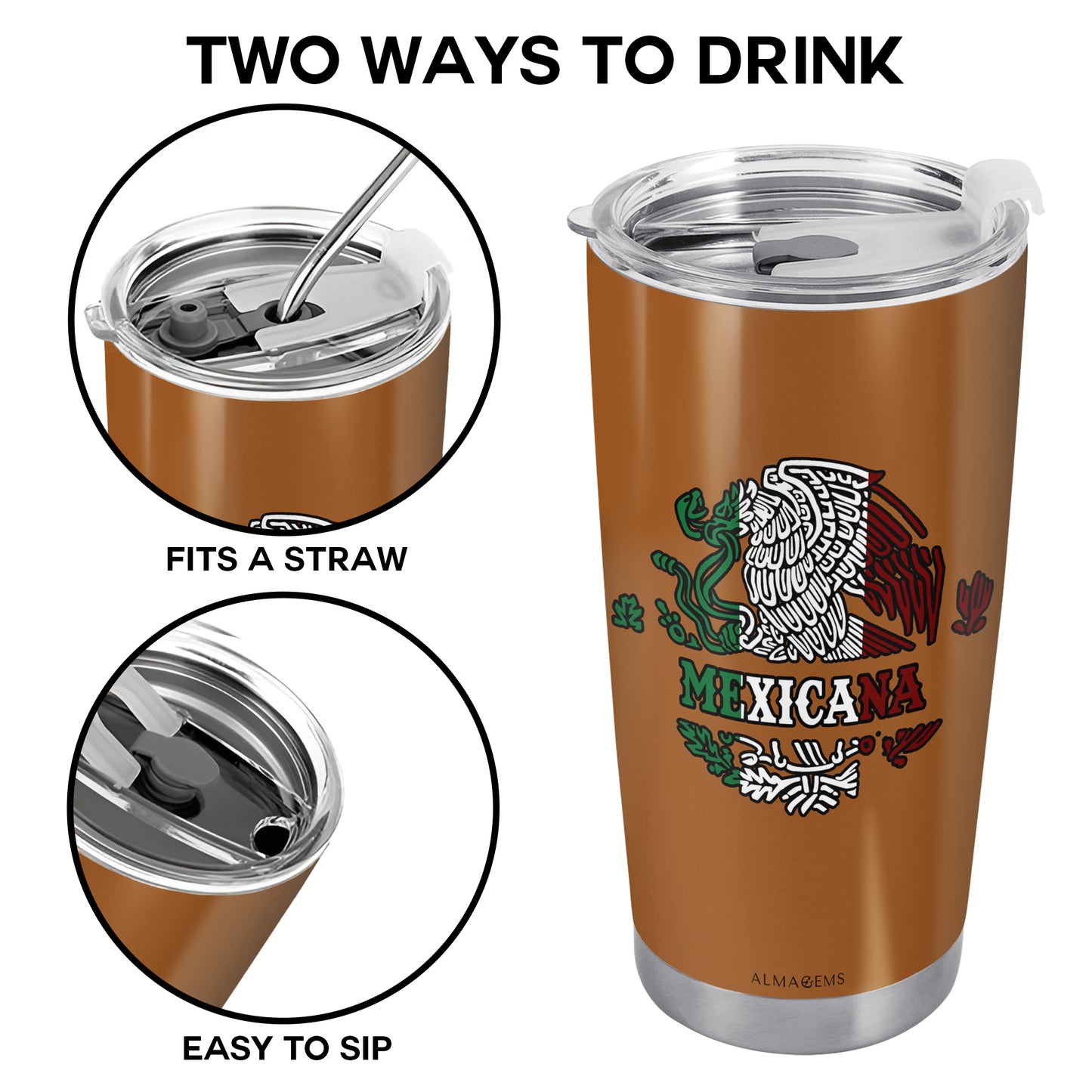 Mexicana - Personalized Custom Stainless Steel Tumbler 20oz 30oz - TB_MX10