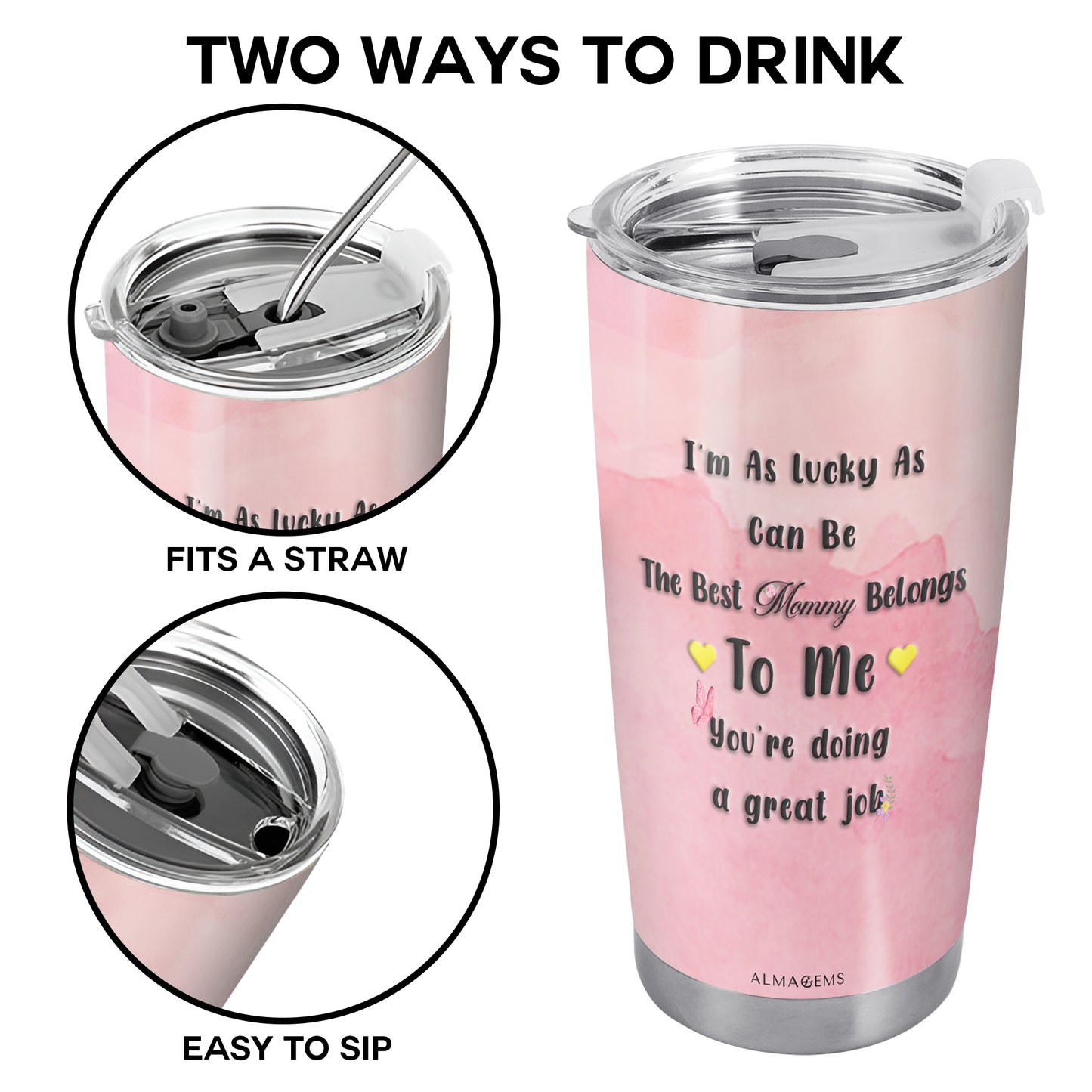 First Mother Day - Personalized Custom Stainless Steel Tumbler 20oz 30oz - TB_FM15