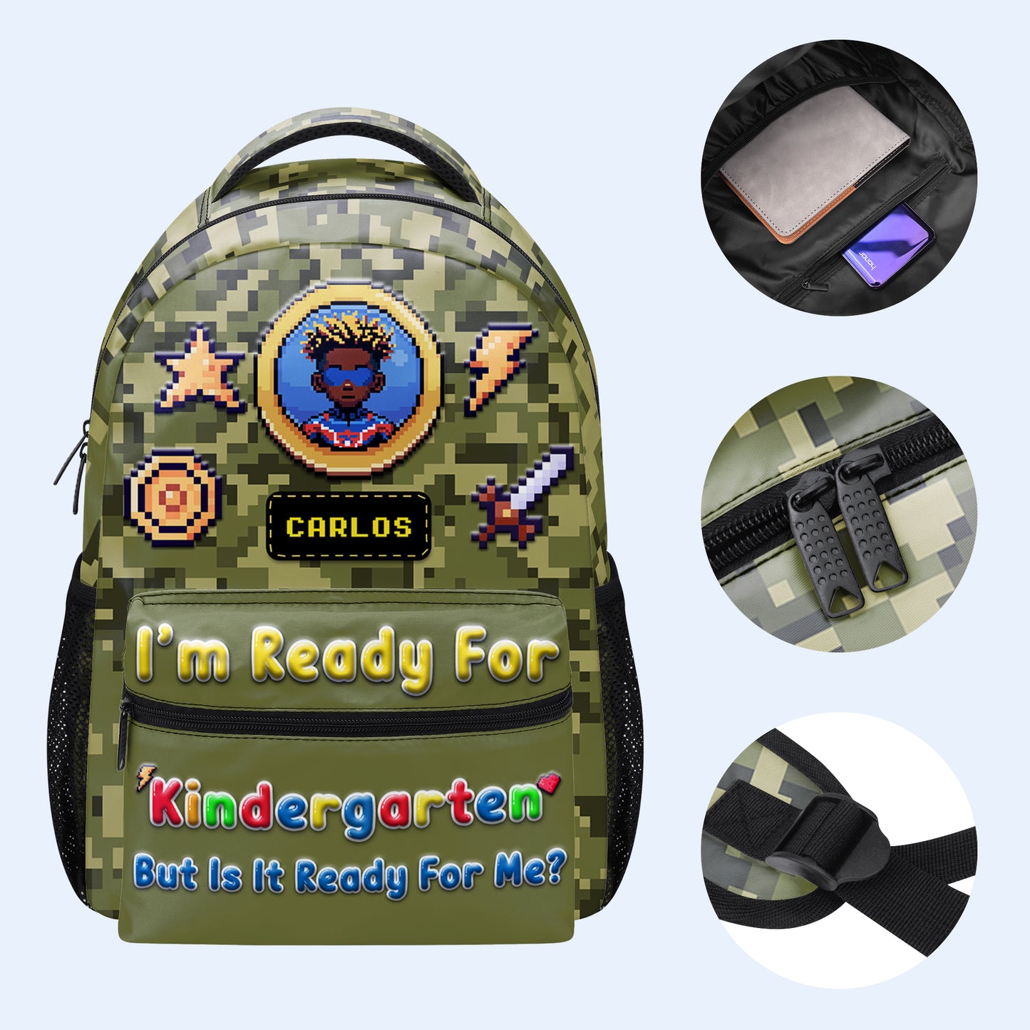 Estoy listo para... ¿Pero está listo para mí? - Mochila personalizada personalizada - QCUS029_CB