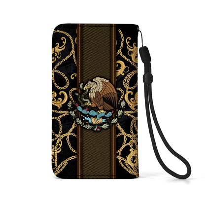 El Águila Dorada - Cartera de Cuero Personalizada para Teléfono - ME007_PW