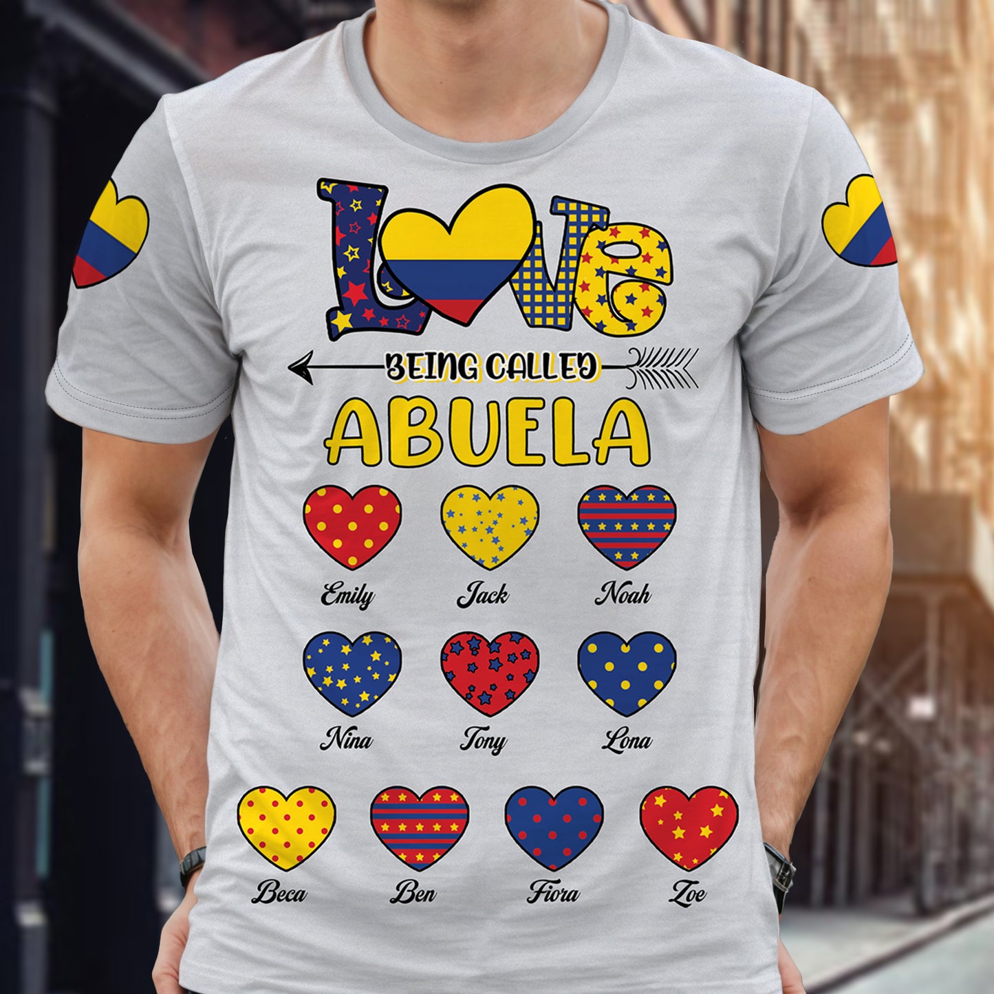 Love Being Called Abuela - Personalized Custom Unisex All-Over Printed T-Shirt - LA050_3T