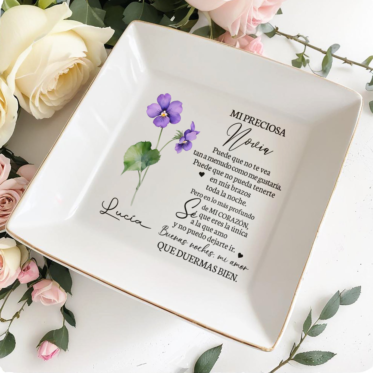 MI PRECIOSA NOVIA - Personalized Custom Jewelry Dish - CP018_SCRD