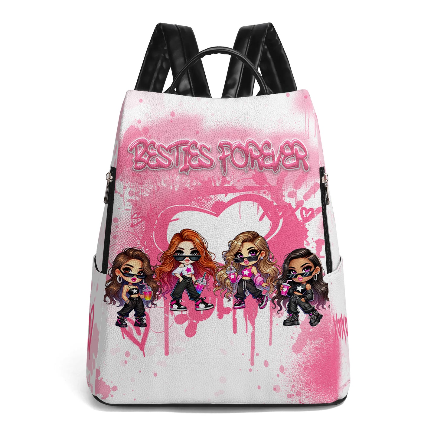 BESTIES FOREVER - Mochila de cuero personalizada - DG085_BP