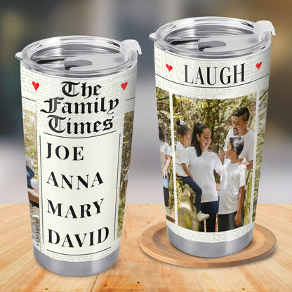 The Family Times - Vaso de acero inoxidable personalizado de 20 oz y 30 oz - TB_FM01