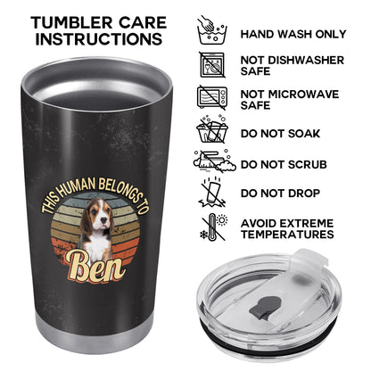 Este ser humano pertenece a - Vaso de acero inoxidable personalizado de 20 oz y 30 oz - TB_LL08