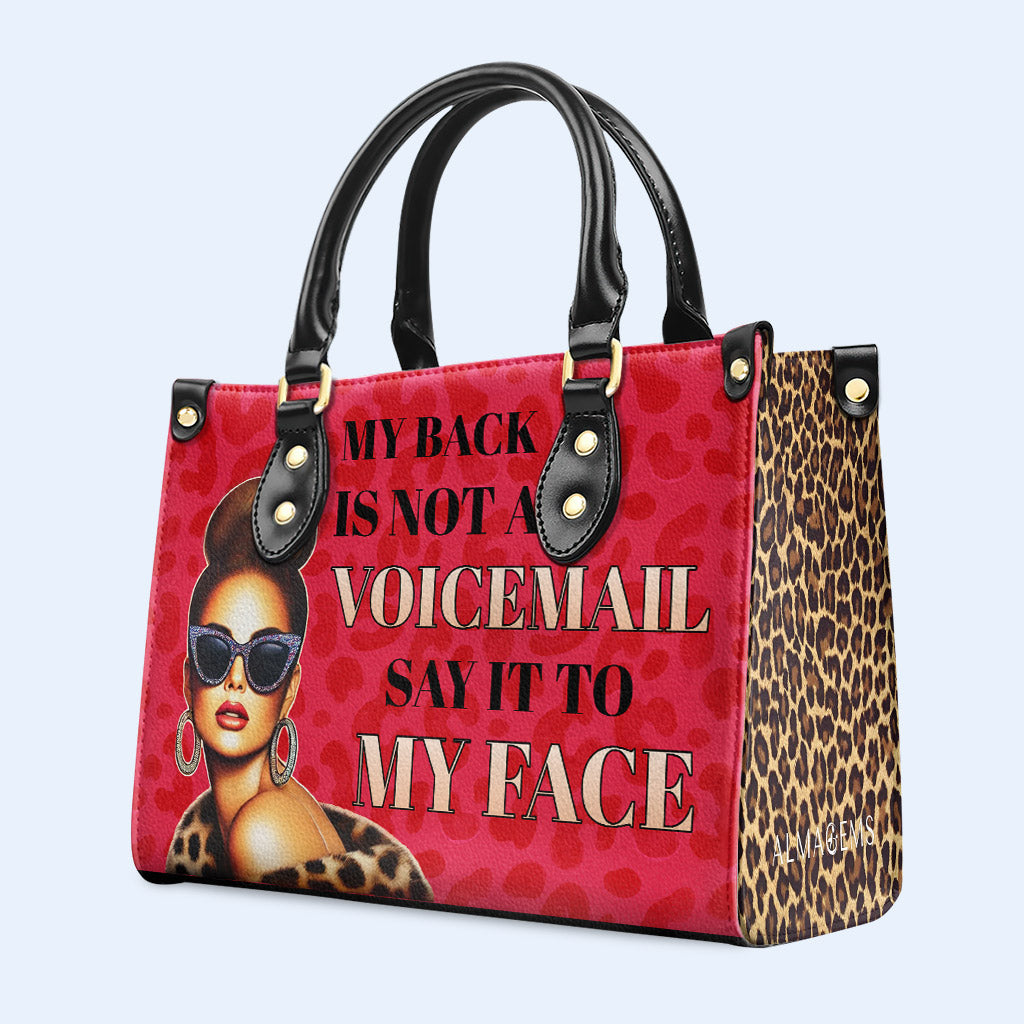 Say It To My Face - Personalized Custom Leather Handbag - DG088_HB